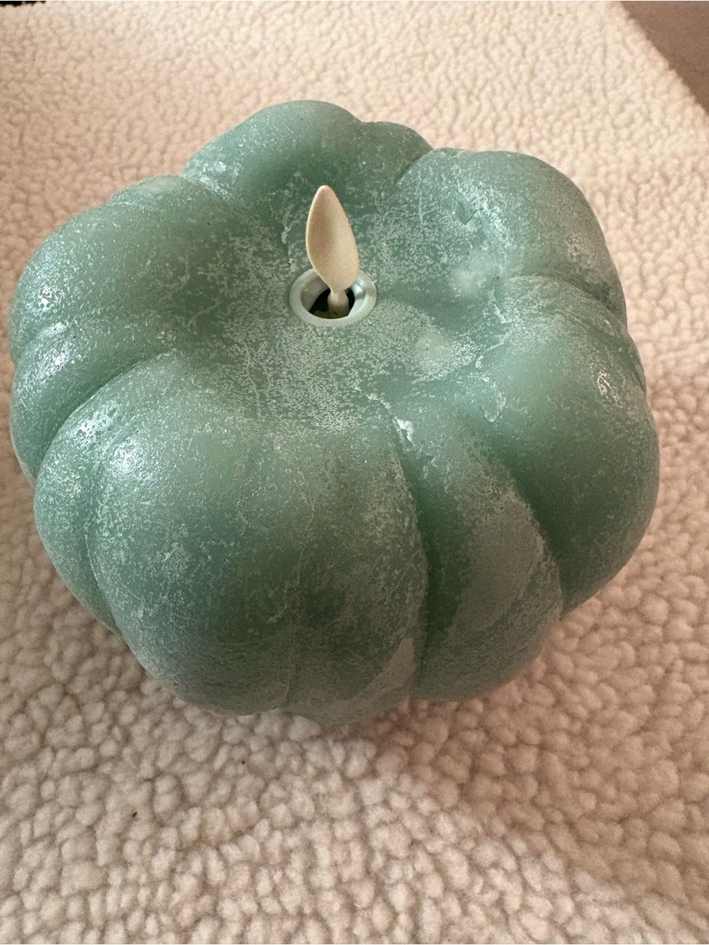 Luminara Decorative Sage Green Pumpkin LED Accent